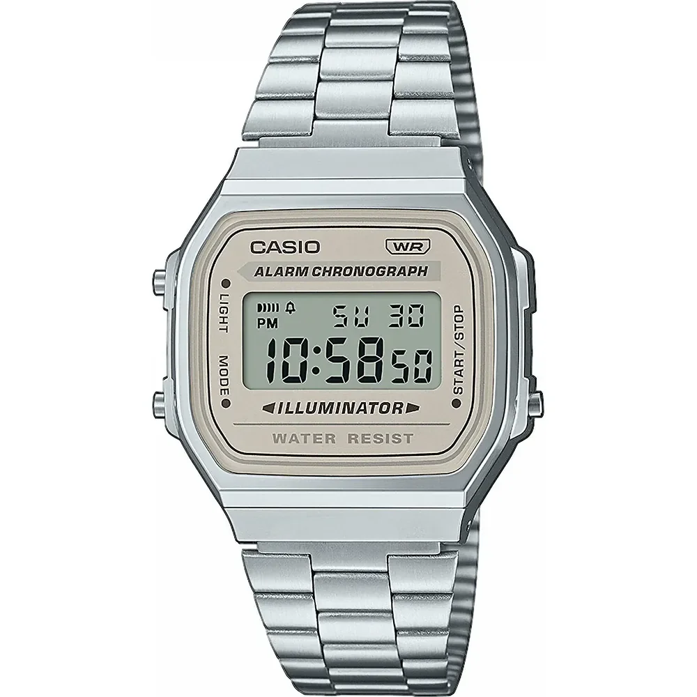 CASIO_A168WA-8AYES_Casio_Vintage_Silber/Creme