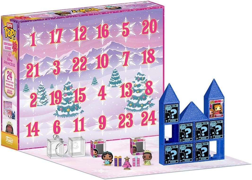 Funko Bitty Pop! CC Disney Princess | 10 Figuren & 3 Szenerieteile Adventskalender