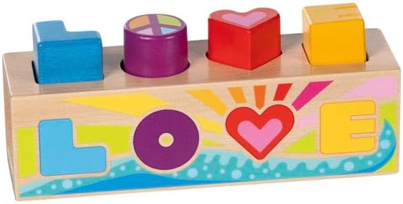 GOKI 58309 Sort Box LOVE - Formensteckspiel aus Holz im Retro-Design GOKI 58309 Sort Box LOVE - Formensteckspiel aus Holz im Retro-Design