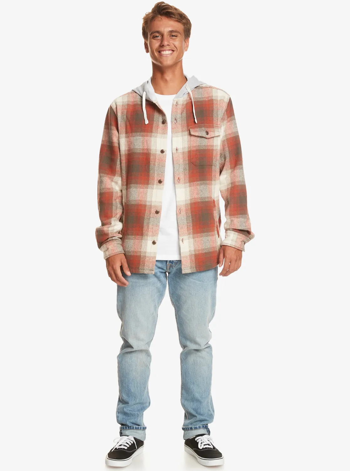 Quiksilver Kinloss - Langärmliges Hemd mit Kapuze für Männer Mehrfarbig GR. M