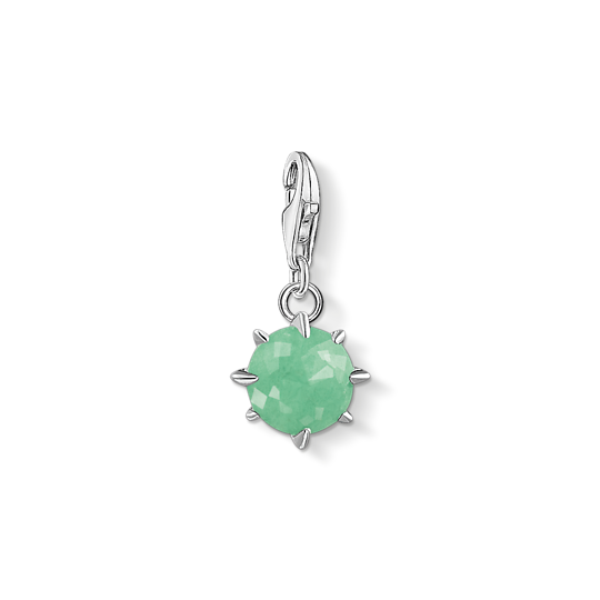 Thomas, Sabo, Anhänger, Charm-Club, Geburtsstein, Mai, 925, Sterling, Silber, Aventurin, Zirkonia, Grün, 1789-586-6, Zubehor, Edelstein, Schmuck, Ohrring, Jade