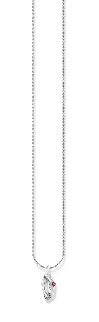 Thomas, Sabo, Kette, Mit, Anhänger, Together, Ring, Länge, 45, Cm, Silber, KE2231-639-10-L45V, Zubehor, Schmuck, Halskette, Diamant, Edelstein