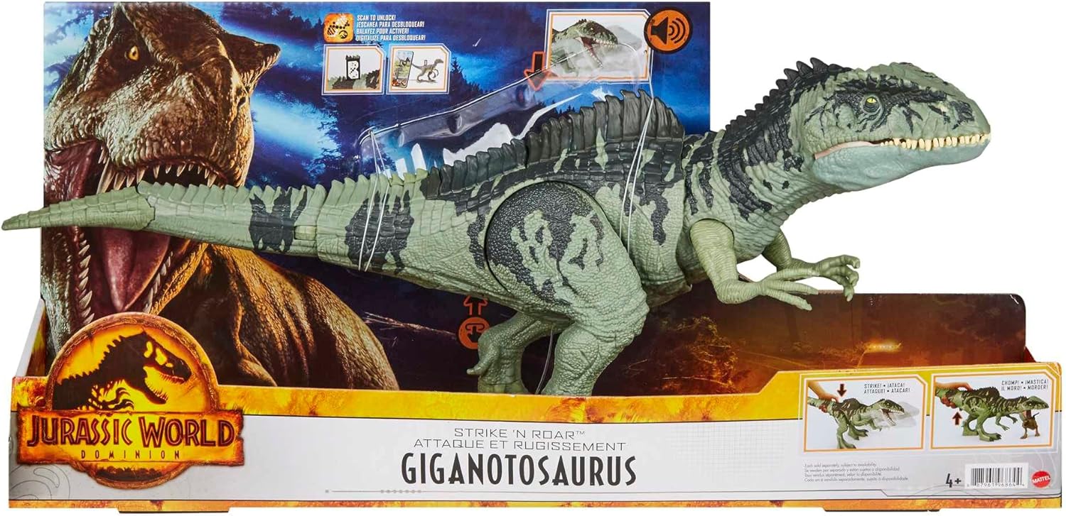 Mattel JURASSIC WORLD Strike 'N Roar Giganotosaurus – GYC94