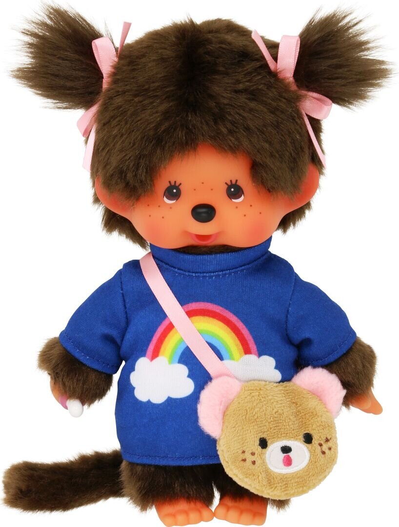 Monchhichi, Kawaii, Girl, ca., 20cm, Puppe, Spielzeug, Gesicht, Kopf, Person