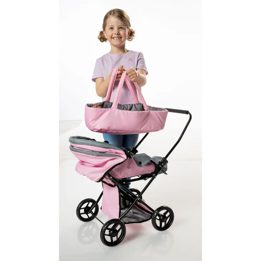 Amia Puppenwagen ''Rosy'' mit Ablagekorb Amia Puppenwagen ''Rosy'' mit Ablagekorb
