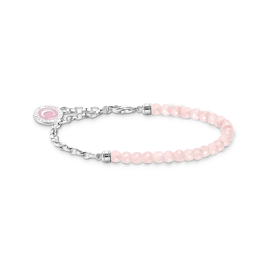 Thomas, Sabo, Armband, Charm-Club, Rosenquarz, Beads, Silber, Länge, 15, Cm, A2130-067-9, Zubehor, Armreif, Schmuck