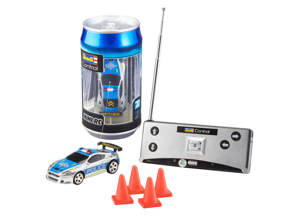 Revell_23559_Mini_RC_Car_Police_Revell_Control_Ferngesteuertes_Auto, Kann, Zinn, Maschine, Rad, Leichtmetallrad