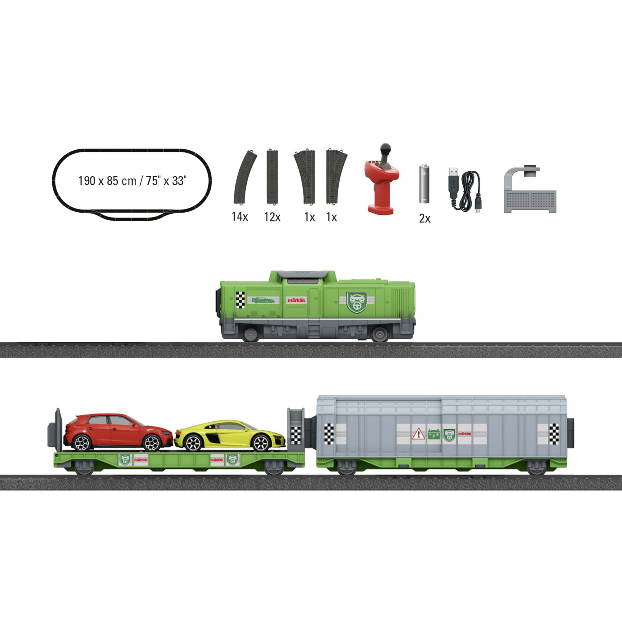 Märklin my world 29347 - Startpackung Autotransport Auto, Transport, Fahrzeug, Eisenbahn, Rad