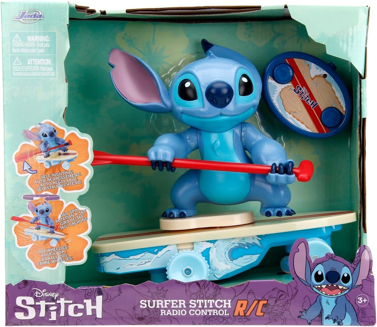 Jada 253074009 RC Surfer Stitch - Ferngesteuertes Stunt-Fahrzeug 2.4 GHz