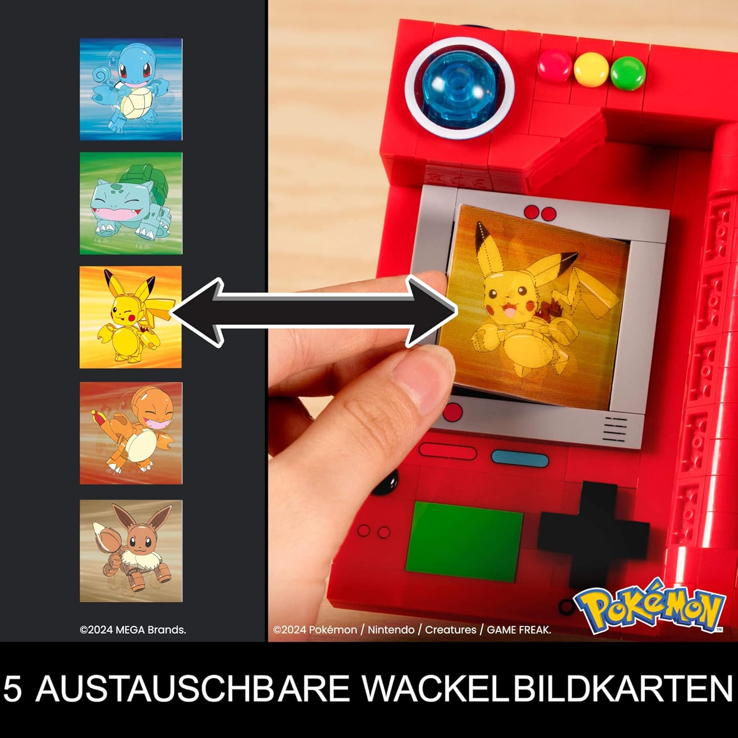 MEGA Pokémon Kanto Pokédex mit Licht & Wackelbildkarten (HYM37)