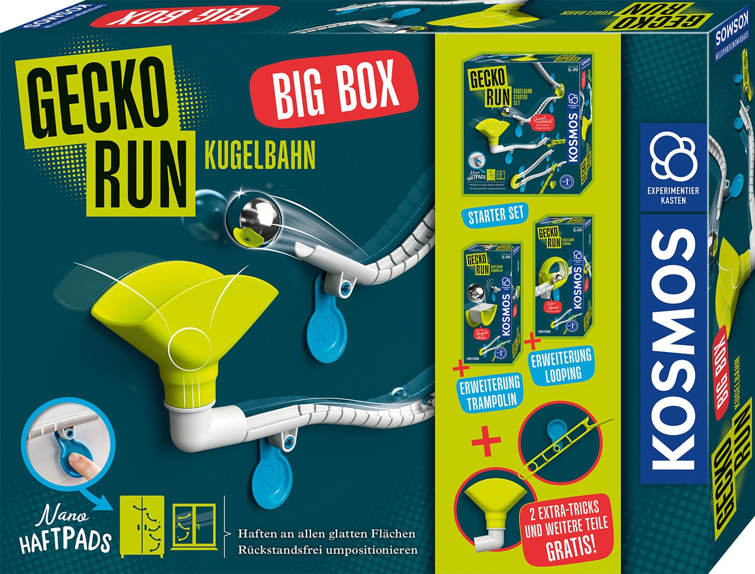 Kosmos Gecko Run Big Box Kugelbahn Zum Freien Bauen An Wänden 621209 Kosmos, Gecko, Run, Big, Box, Kugelbahn, Zum, Freien, Bauen, An, Wänden, 621209