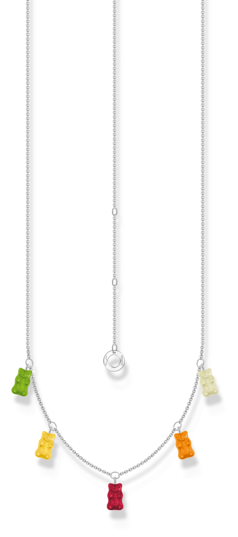 Thomas Sabo Kette Haribo Mit Goldbär Bunt Länge 45 Cm Silber KE2205-017-7-L45V