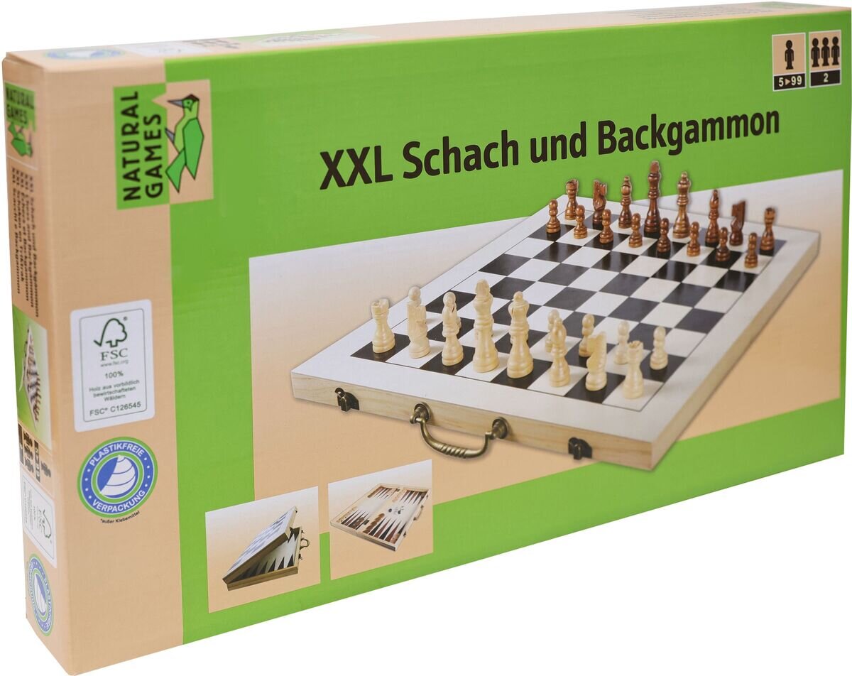 Natural Games XXL Schach und Backgammon Schach, Spiel
