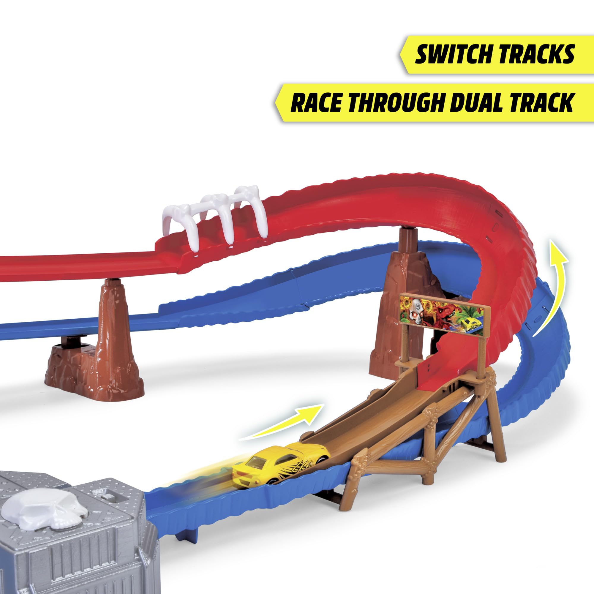 Dickie Skull Vulcano Track Set - Abenteuer-Rennbahn mit Licht. Sound & Dino-Zubehör 203336000 Dickie Skull Vulcano Track Set - Abenteuer-Rennbahn mit Licht. Sound & Dino-Zubehör 203336000