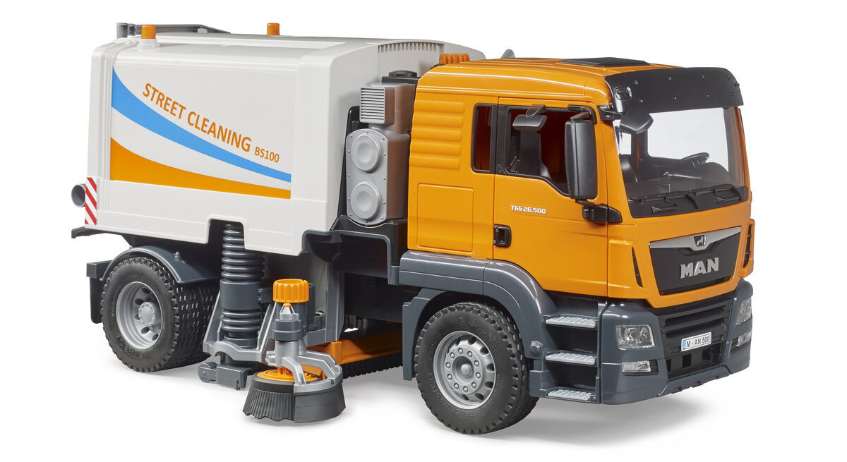 Bruder 03780 MAN TGS LKW Straßenreinigung Transport, Lastwagen, Fahrzeug, Maschine, Rad