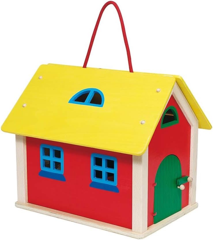 GOKI 51916 Koffer-Farmhaus mit Zubehör Spielkoffer für kleine Bauern Postfach