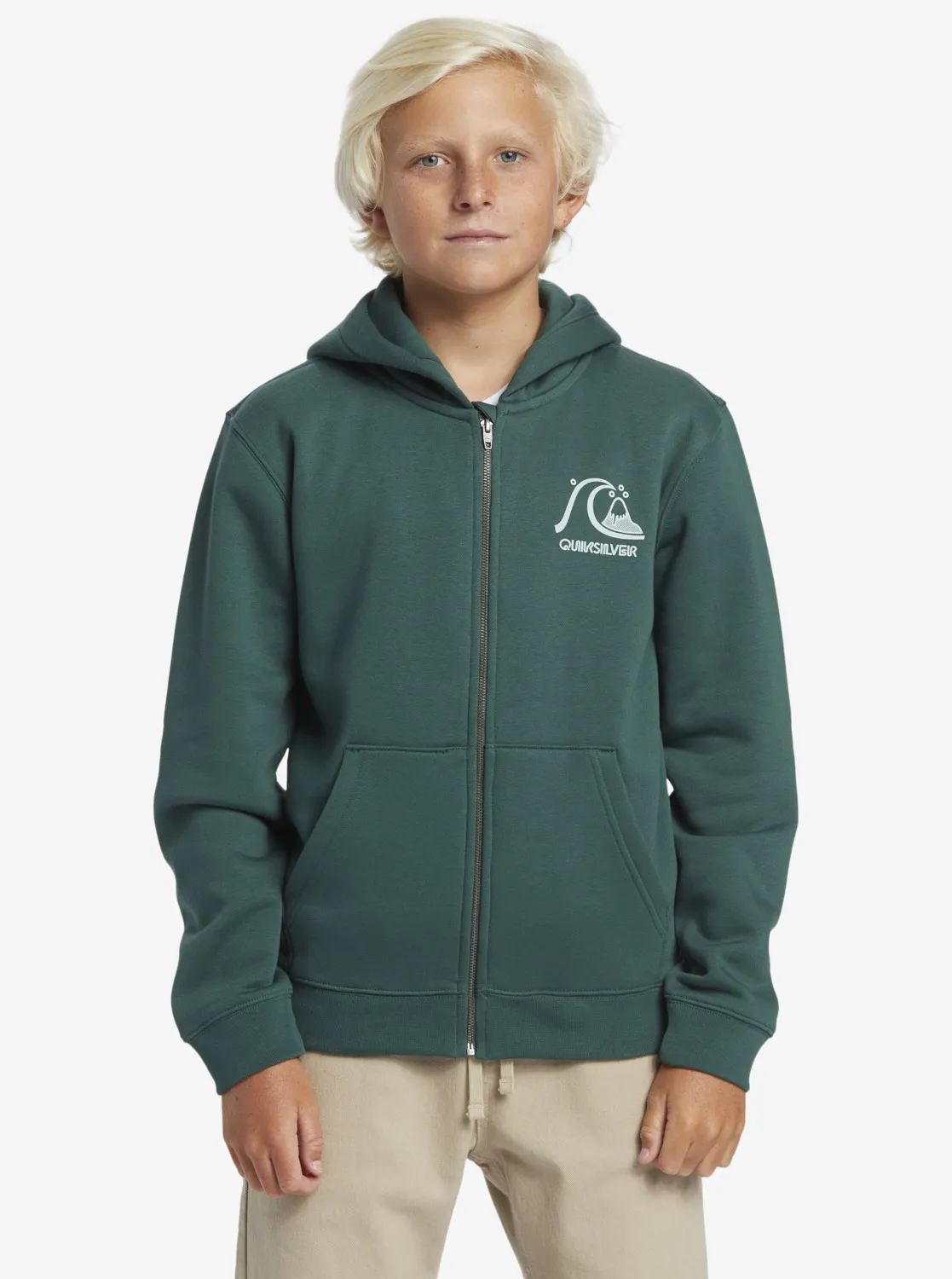 Quiksilver Graphic - Sweatshirt mit Reißverschluss und Kapuze für Jungen von 8-16 Grün GR. L