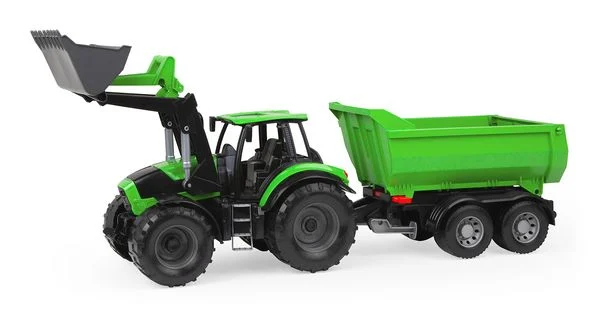 WORXX Traktor Deutz-Fahr Agrotron 7250 TTV mit Anhänger, Schaukarton WORXX Traktor Deutz-Fahr Agrotron 7250 TTV mit Anhänger, Schaukarton