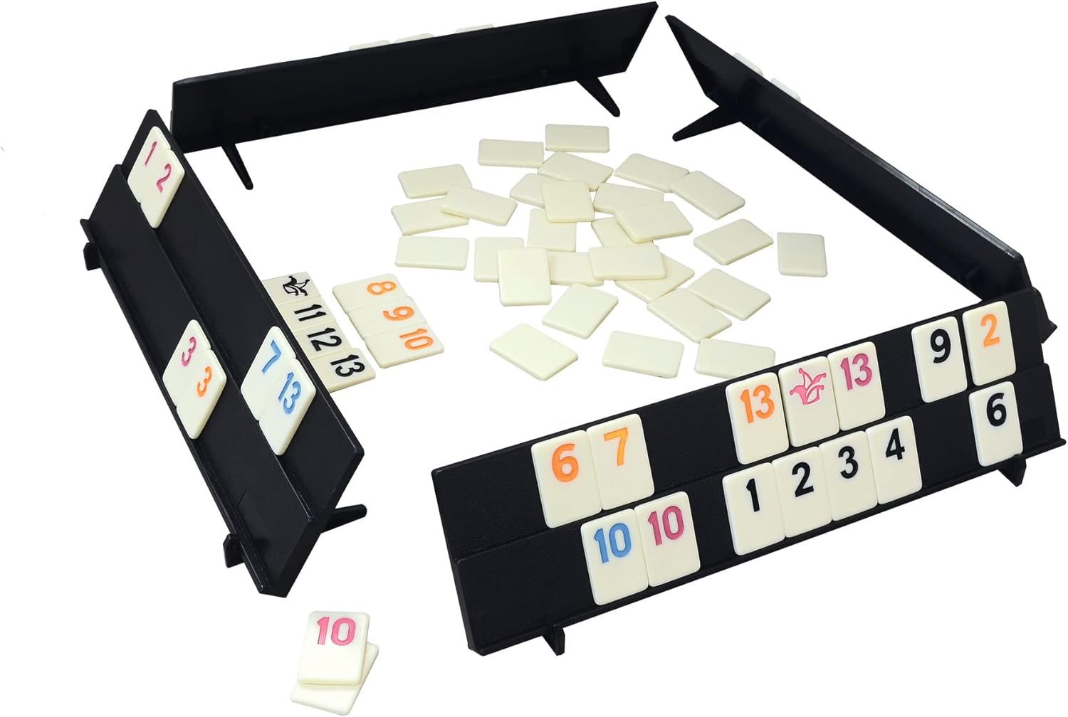 Noris Deluxe Set – Rummy Familienspiel mit hochwertigen Spielsteinen 606101779