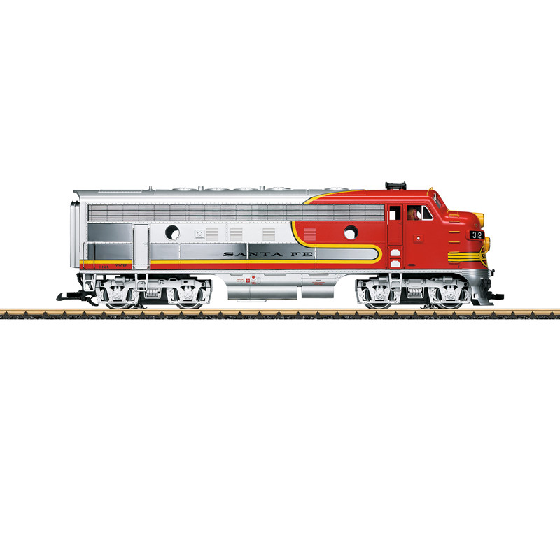 LGB, L20581, Diesellokomotive, F7, A-Unit, von, EMD, der, SF, Lokomotive, Eisenbahn, Zug, Transport, Fahrzeug LGB L20581 Diesellokomotive F7 A-Unit von EMD der SF