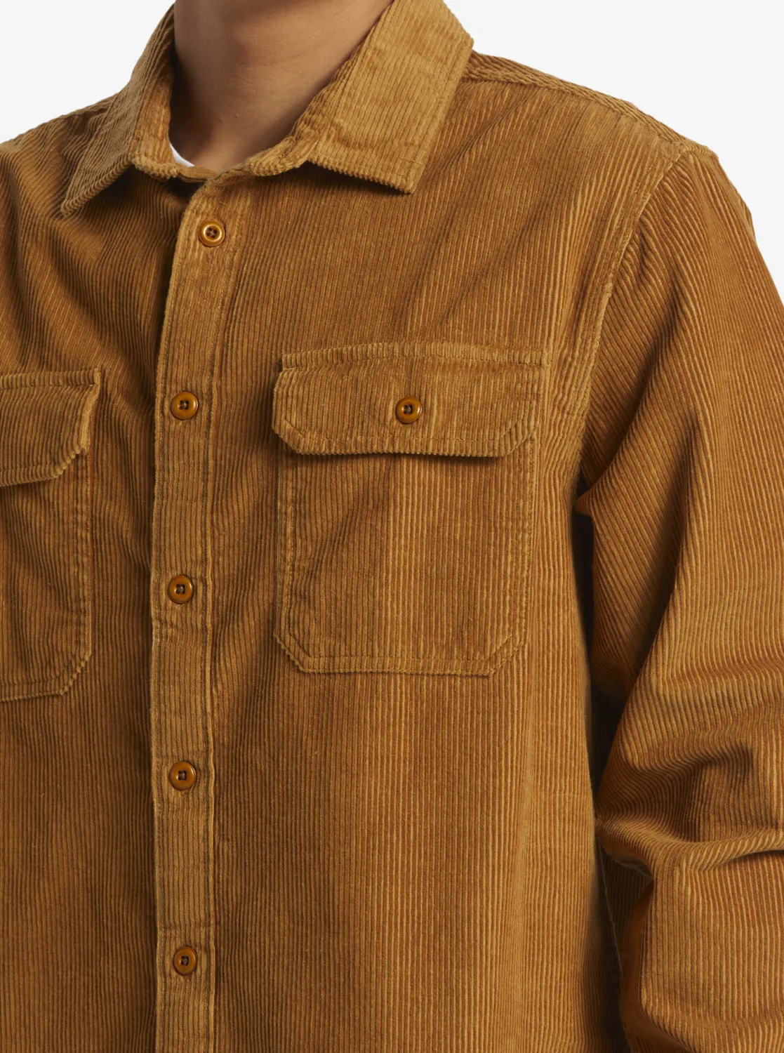 Quiksilver Venture - Langärmliges Kordhemd für Männer Caramel GR. L