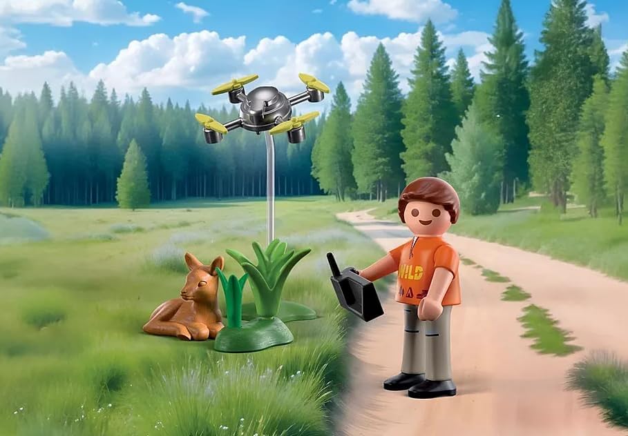 PLAYMOBIL 71880 Rehkitz-Rettung mit Drohne Tierliebe trifft Hightech