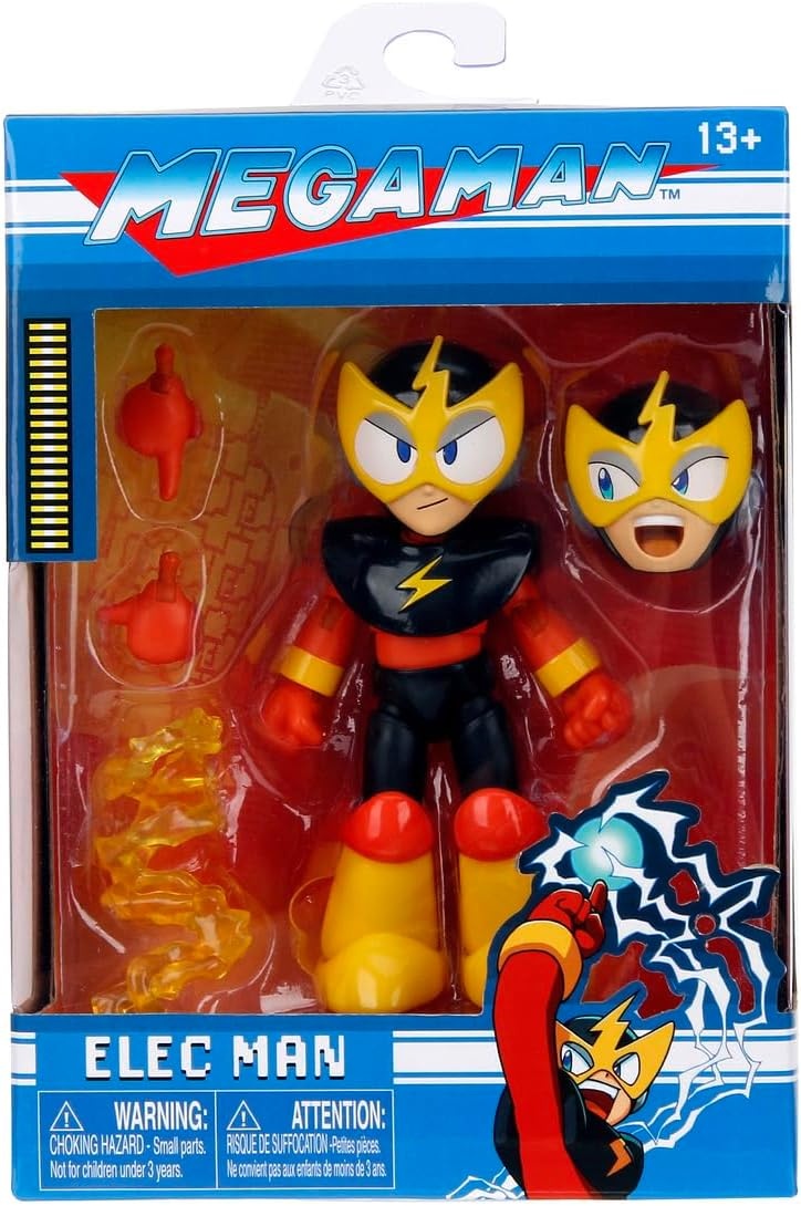 Jada 253251026 Mega Man – Elec Man Actionfigur 4,5 Zoll (11,4 cm)