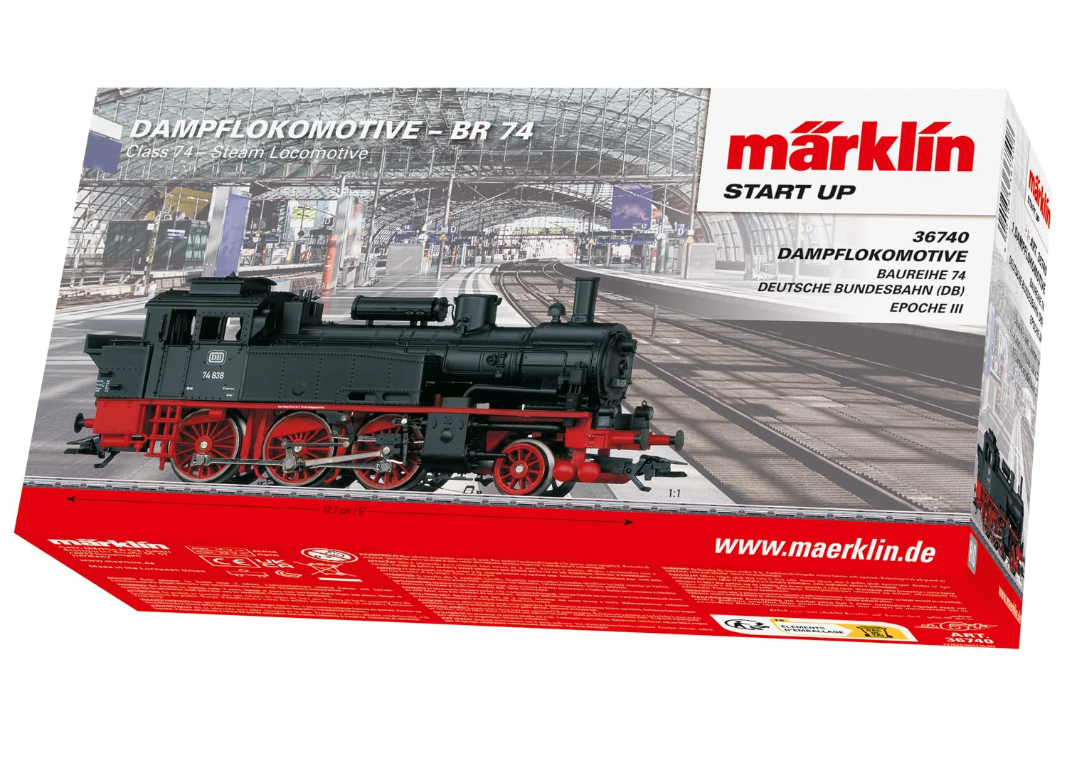 Märklin 36740 Dampflok BR74 - MFX-Digitalmodell Epoche III der DB Märklin 36740 Dampflok BR74 - MFX-Digitalmodell Epoche III der DB
