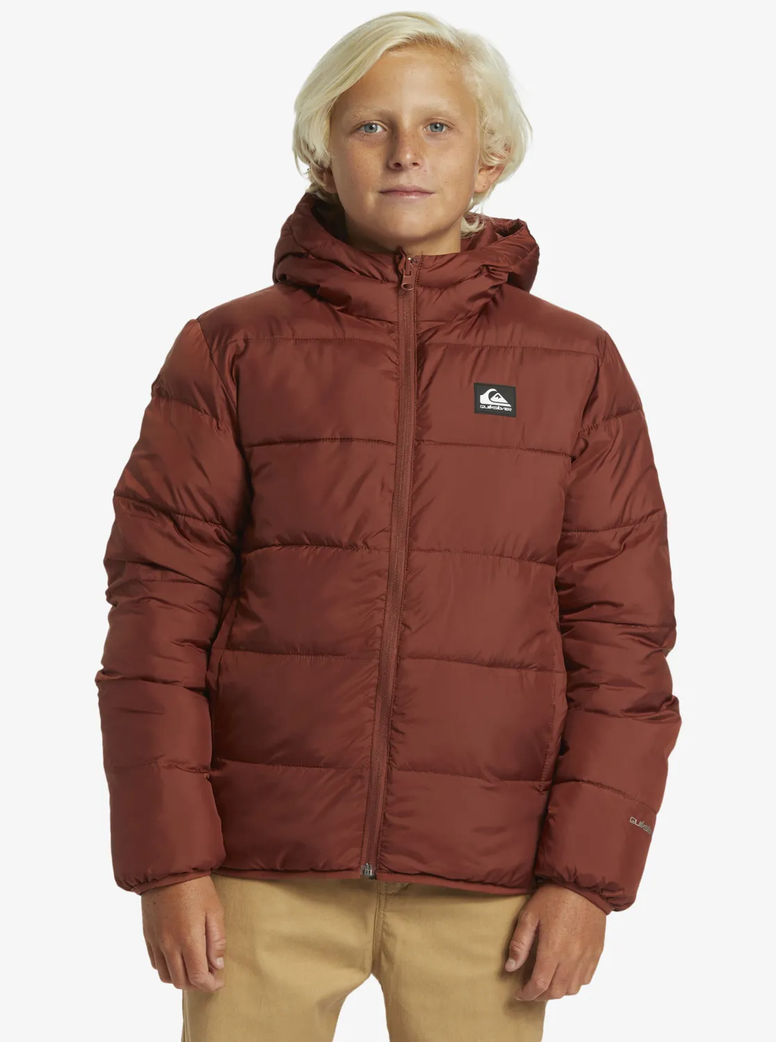 Quiksilver Scaly Reversible - Isolierende Kapuzenjacke zum Wenden für Jungen von 8-16 Terracotta GR. M