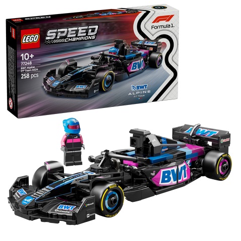 LEGO® Speed Champions BWT Alpine F1 Team A524 Rennauto 77248 Autorennen, Formel Eins, Fahrzeug, Helm, Rasenmäher