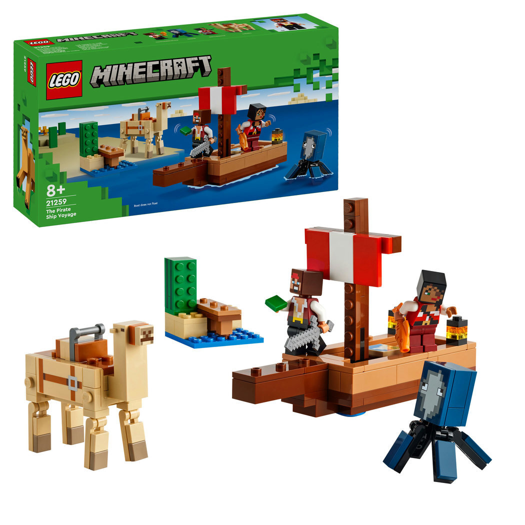 LEGO® Minecraft™ Die Piratenschiffreise, Piraten-Spielzeug 21259 Spielzeug