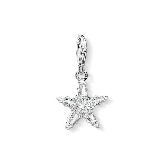 Thomas, Sabo, Anhänger, Charm-Club, Stern, 925, Sterling, Silber, Zirkonia, Weiß, 1804-051-14, Zubehor, Ohrring, Schmuck, Silber
