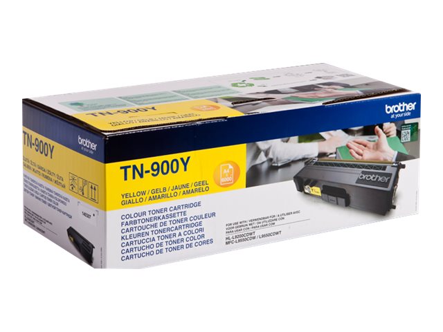 Brother TN-900Y Tonerpatrone - Gelb für intensive Farbdrucke Adapter, Elektronik, Computer-Ausrüstung, Computerausrüstung