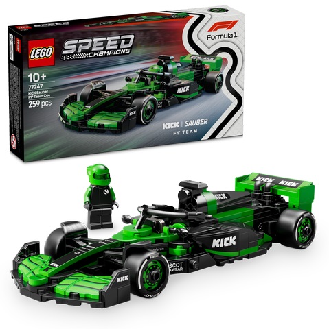 LEGO® Speed Champions KICK Sauber F1 Team C44 Rennauto 77247 Autorennen, Auto, Formel Eins, Rennwagen, Rasenmäher