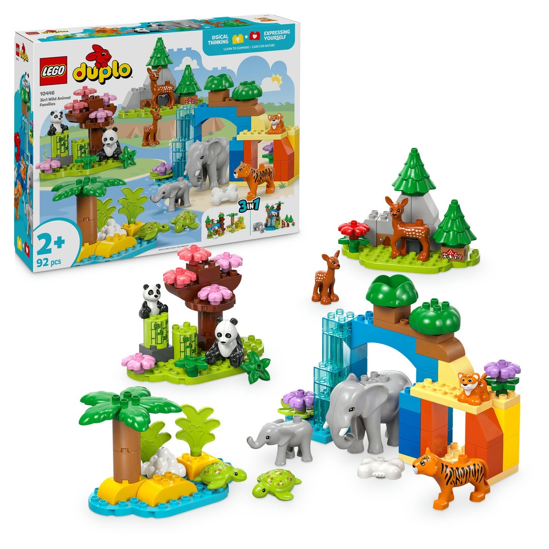 LEGO, DUPLO, Wildtier-Familien, 3-in-1-Set, 10446 LEGO DUPLO Wildtier-Familien 3-in-1-Set 10446