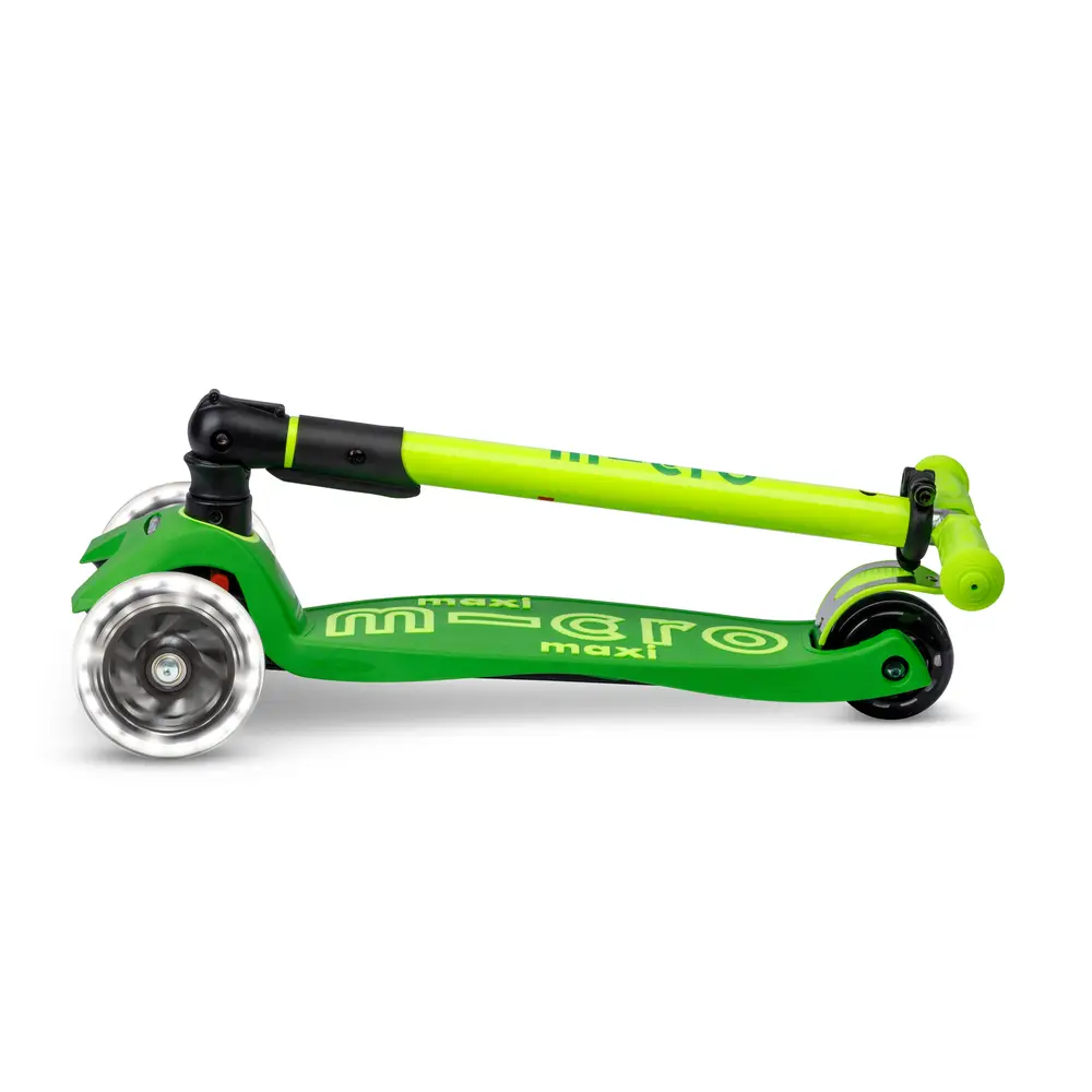 micro mobility - maxi micro deluxe foldable neon LED parrot green micro mobility - maxi micro deluxe foldable neon LED parrot green